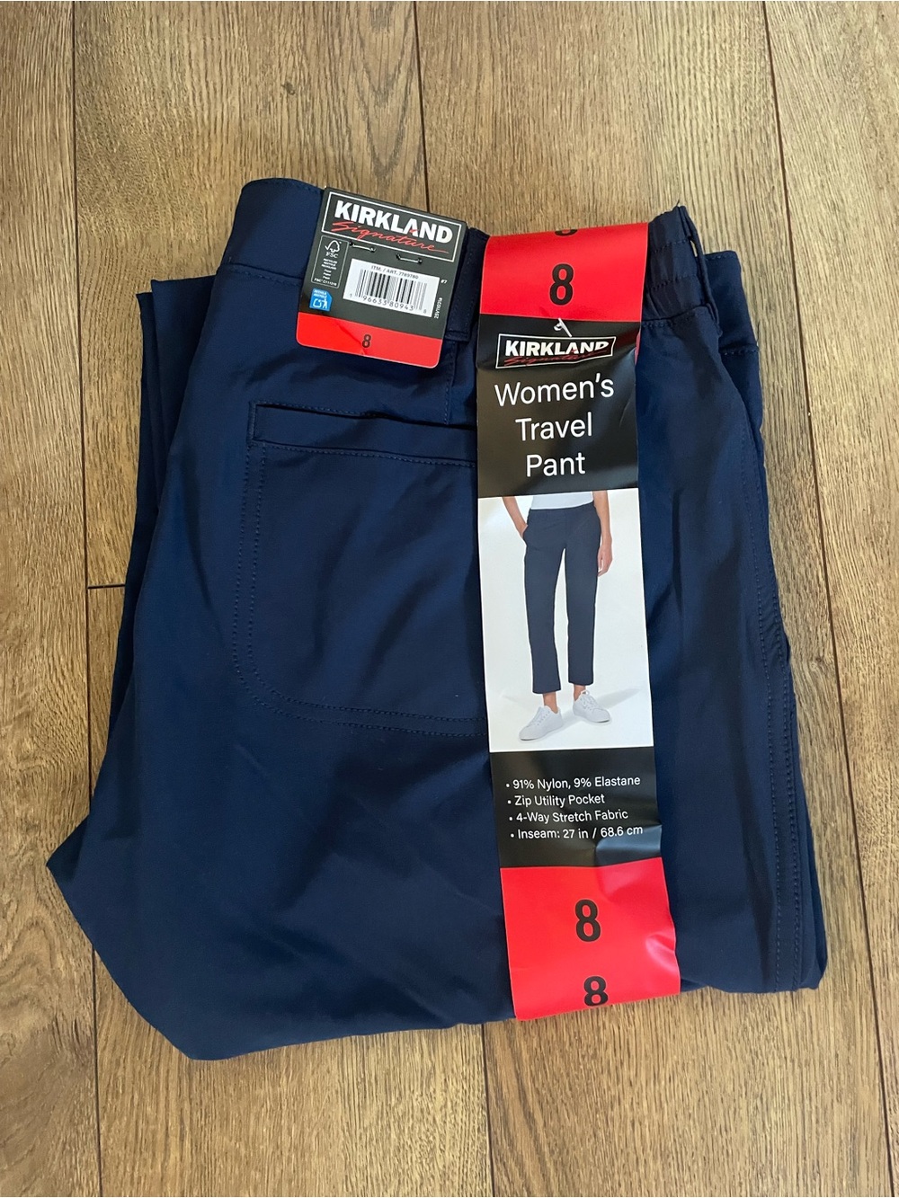 Kirkland Signature Women's Travel Ankle Pant, Navy - Picture 9 of 12